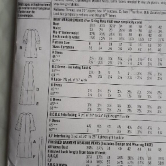 Simplicity sewing uncut pattern 2308 dress day or evening sleeveless variations - Picture 5 of 9